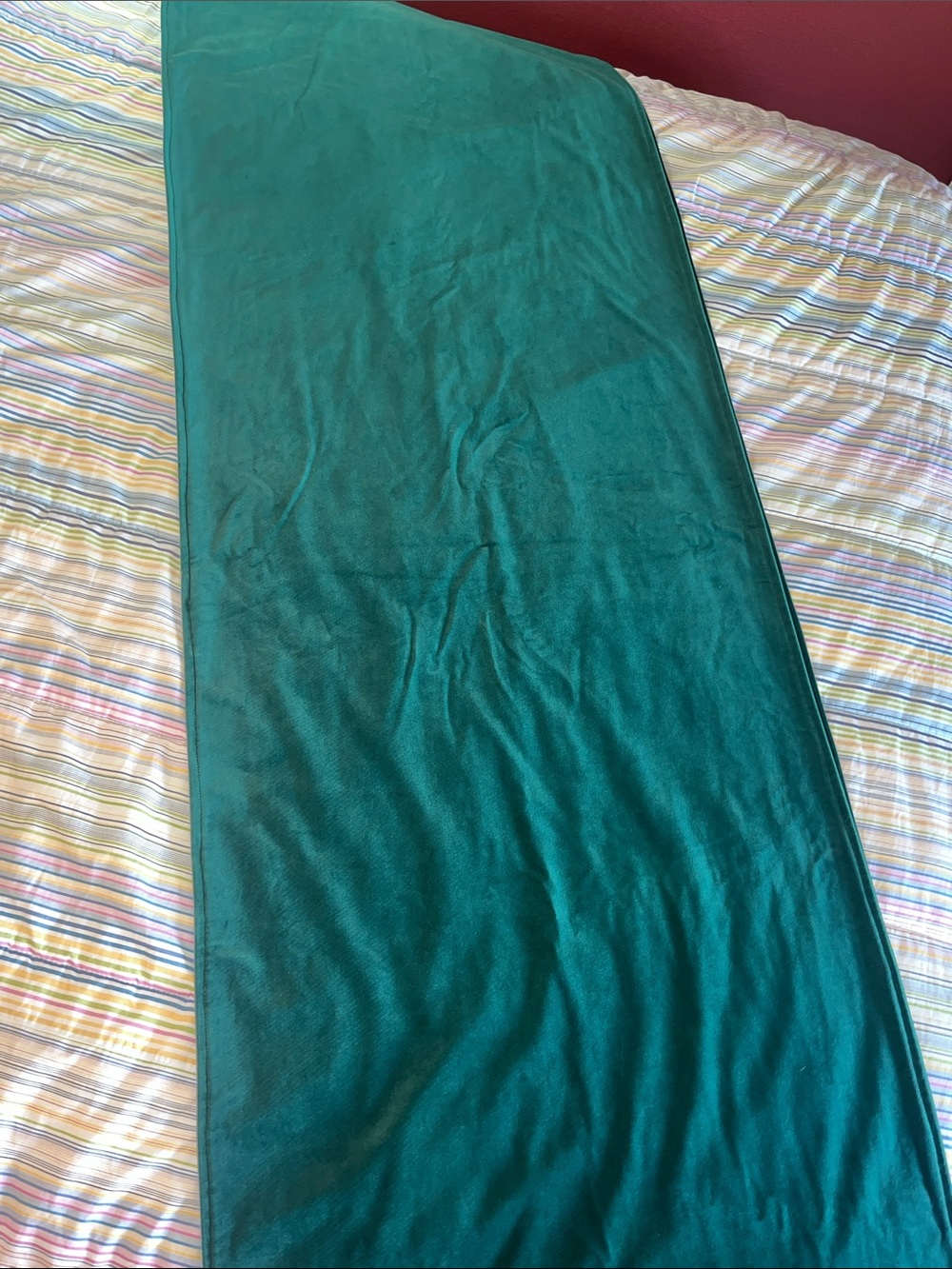 Plush Emerald Green Velvet Dining a table Runner 152”